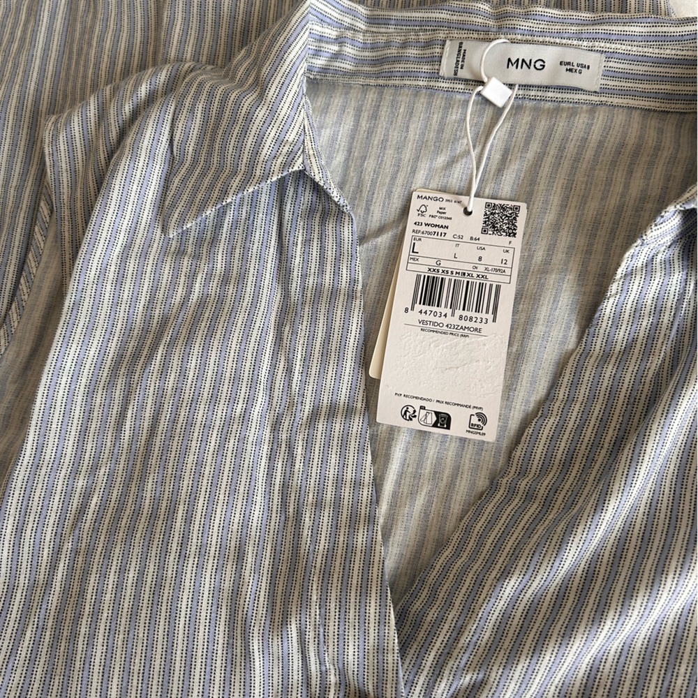 NWT Mango Belt Shirt Dress ~ Size 8 US - Picture 7 of 8